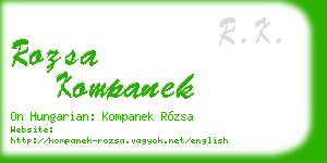 rozsa kompanek business card